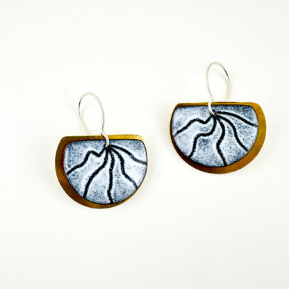 Rays of Light Enameled Earrings