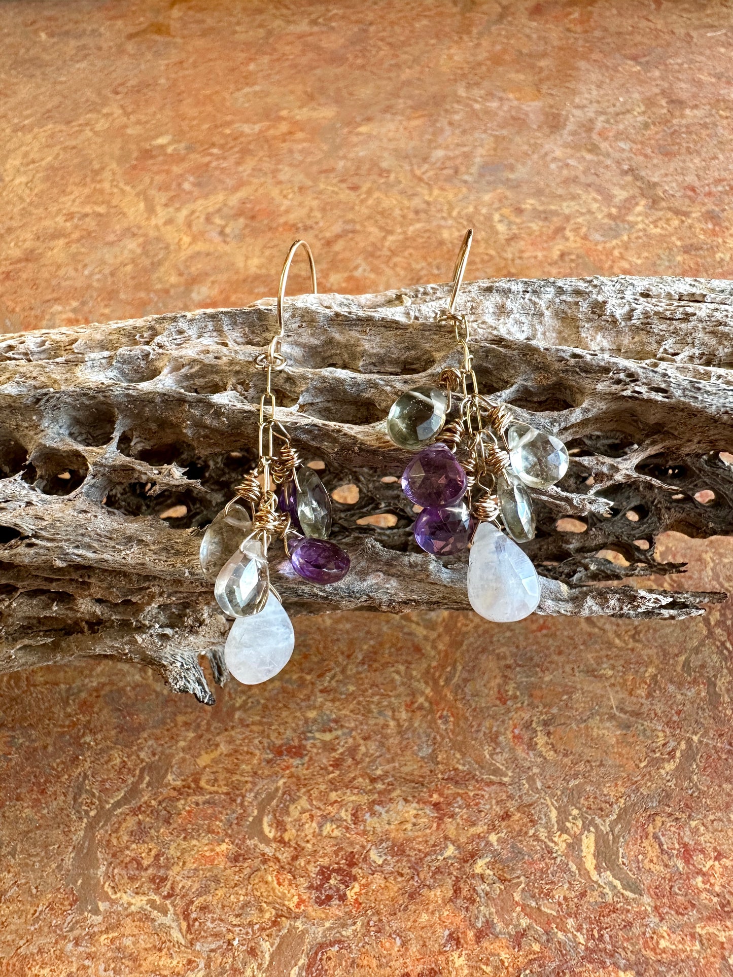 Gemstones Drop Palo Verde Earrings