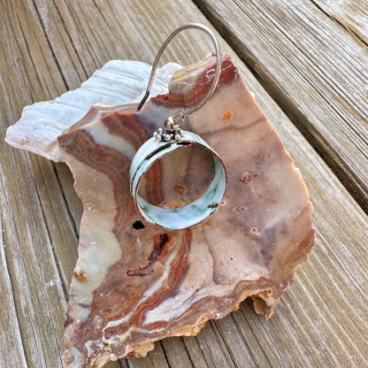 Overlapped Circle Enameled Earrings