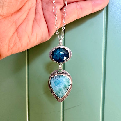 Thalassa Larimar & Neon Apatite Pendant Necklace