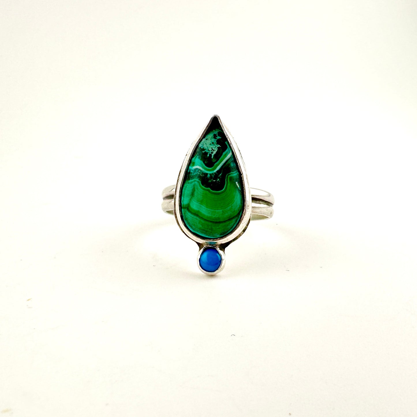 Malachite & Turquoise Ring Size 7