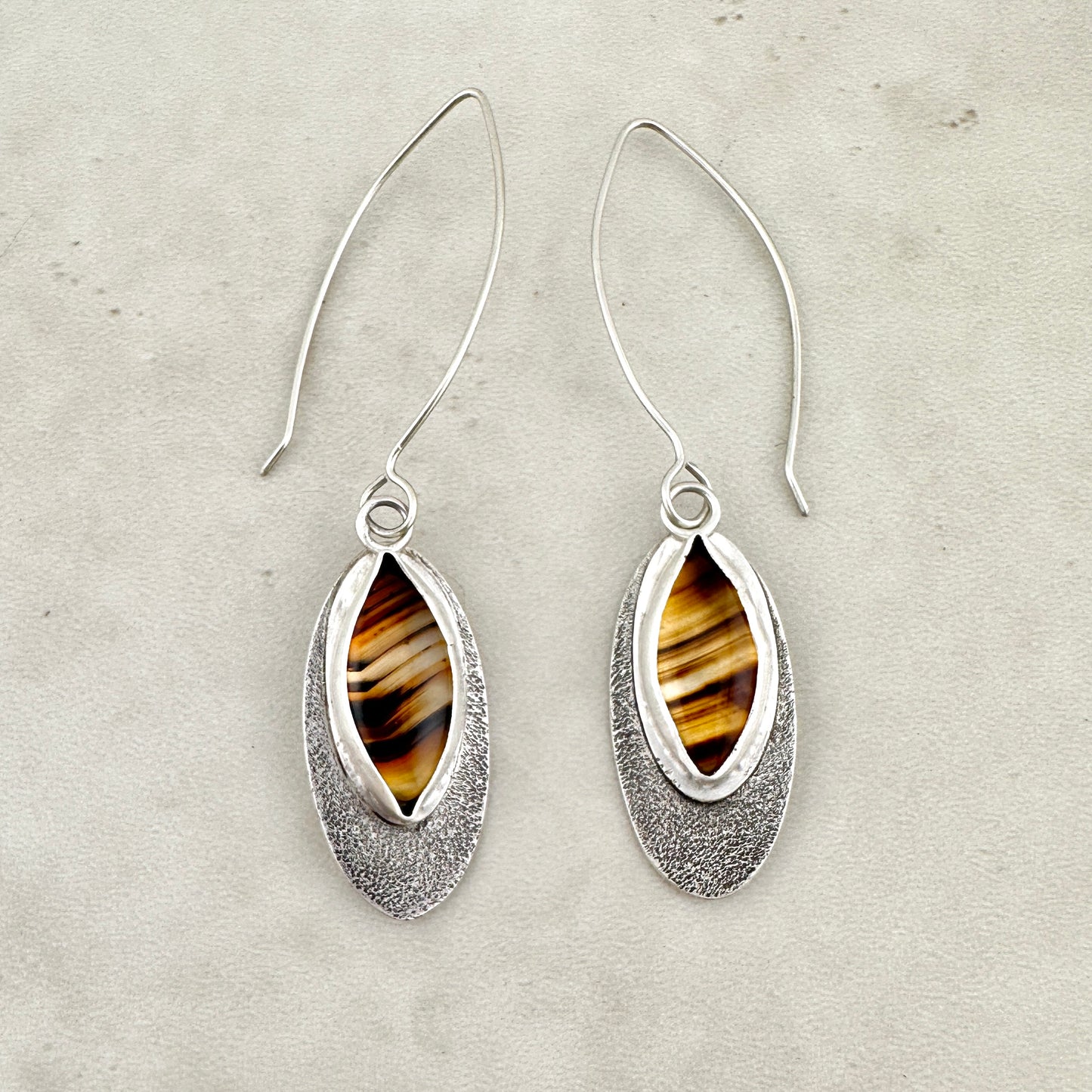 Montana Agate Double Oval Earrings