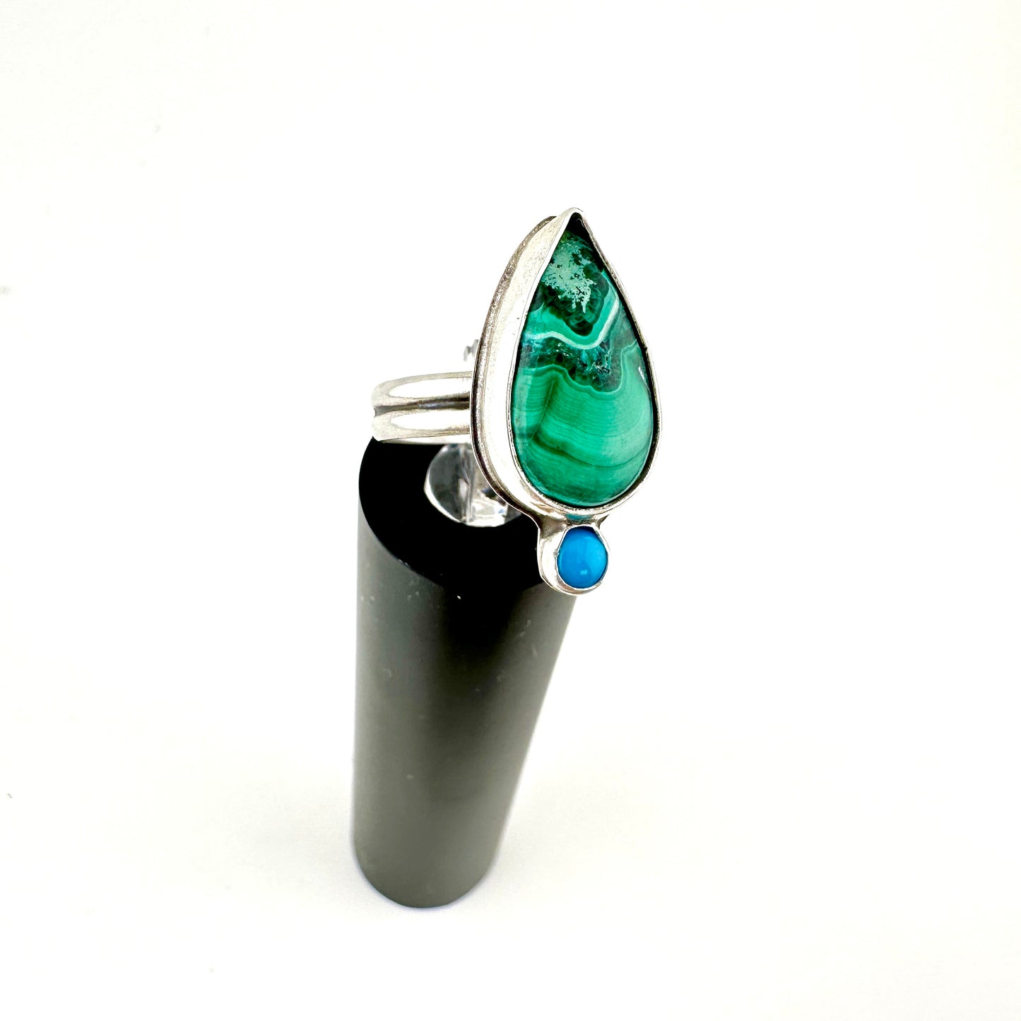 Malachite & Turquoise Ring Size 7