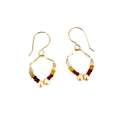 Tundra Sapphire & Pearl 14/20 Gold Filled Dangle Earrings