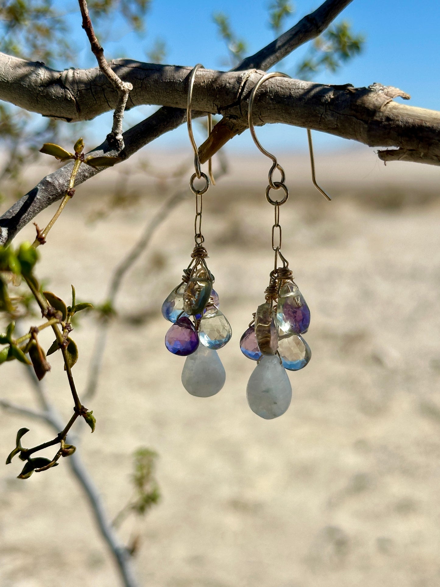 Gemstones Drop Palo Verde Earrings