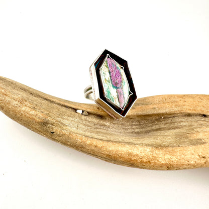 Ruby Fuchsite Freeform Ring Size 9.25