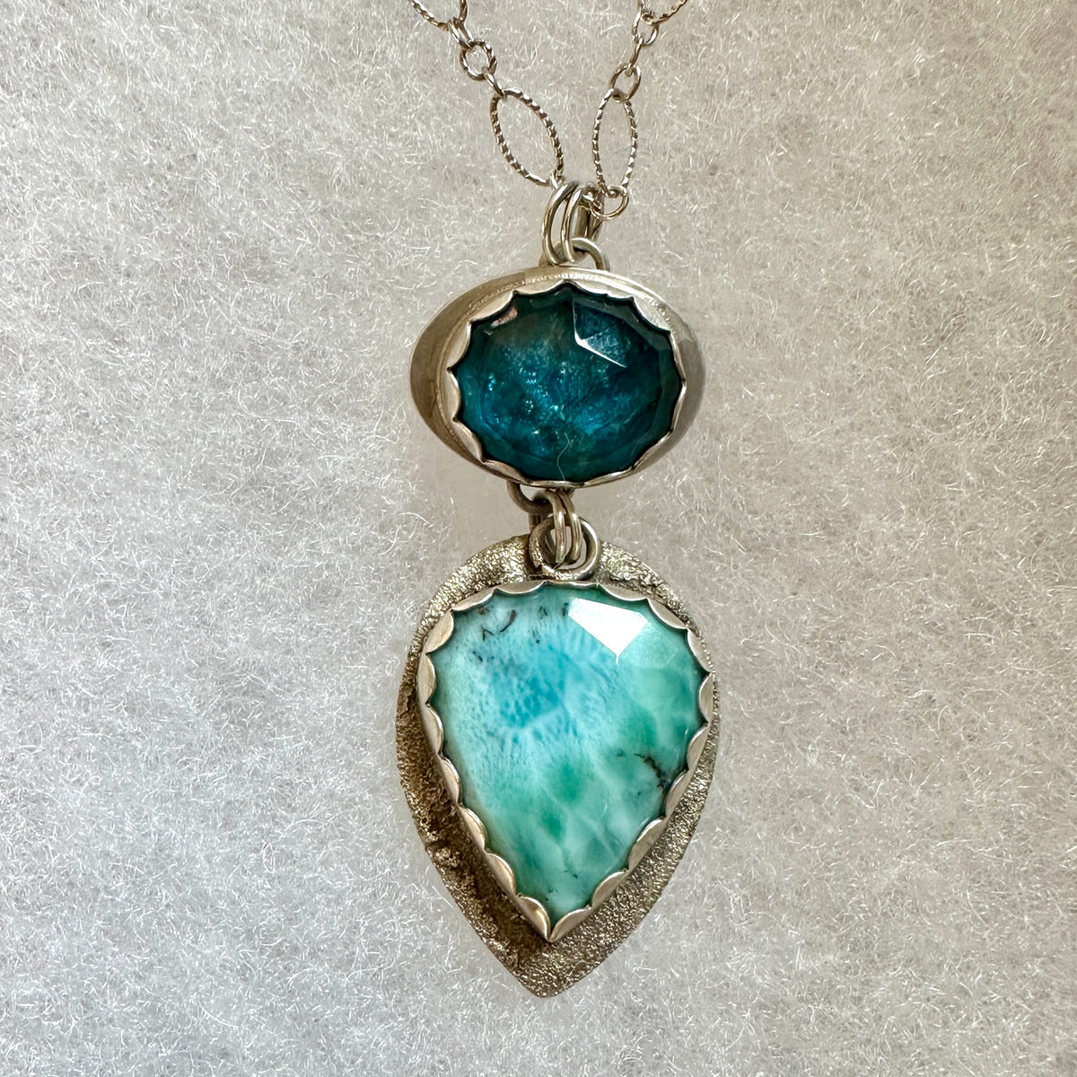 Thalassa Larimar & Neon Apatite Pendant Necklace