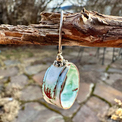 Overlapped Circle Enameled Earrings