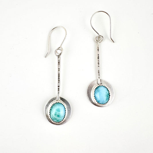 Larimar Pendulum Earrings