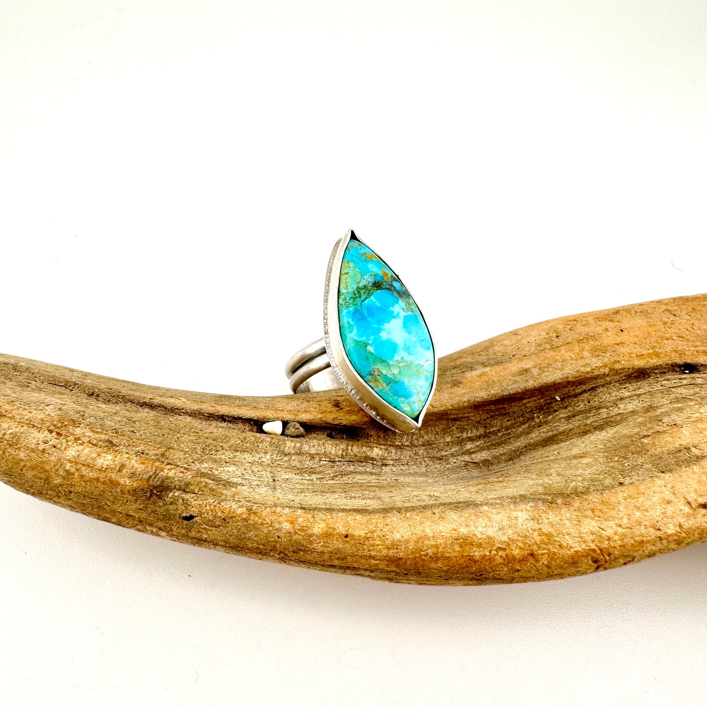 Diamond Turquoise Ring Size 7