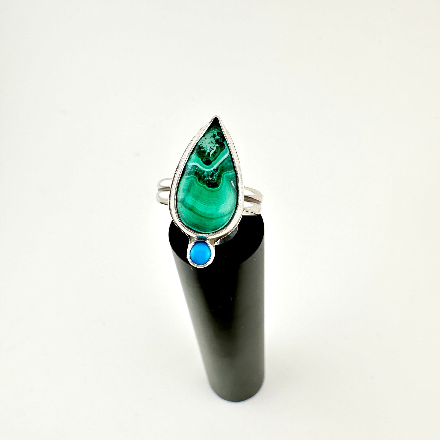 Malachite & Turquoise Ring Size 7