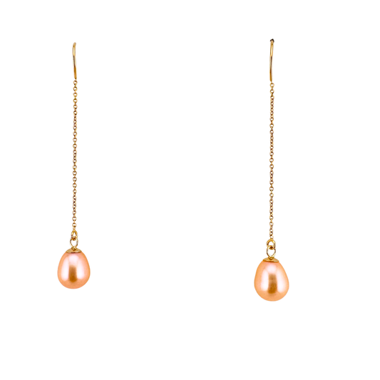 14/20 Gold Filled Pearl Ear Threaders
