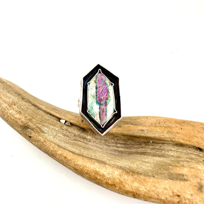 Ruby Fuchsite Freeform Ring Size 9.25