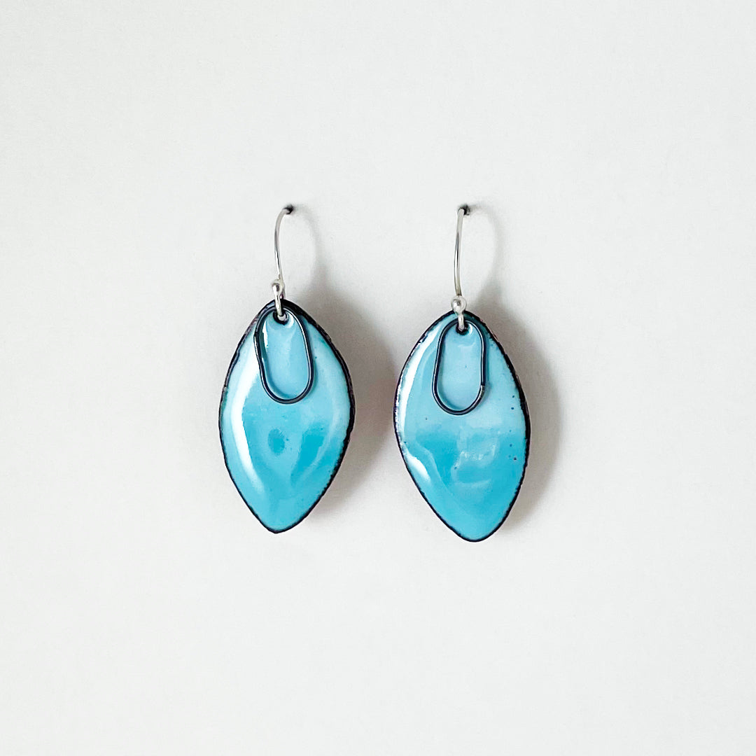 Carmen Enameled Oval Earringsi