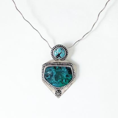 Turquoise & Chrysocolla Goddess Necklace