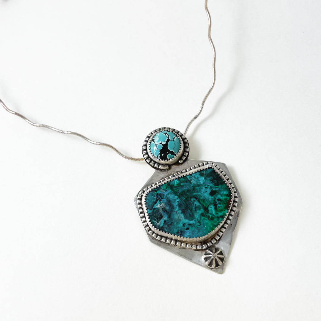 Turquoise & Chrysocolla Goddess Necklace