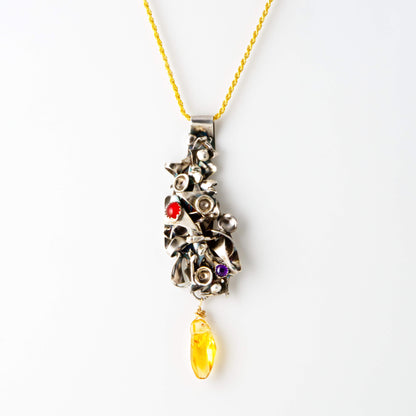 Golden Citrine Waterfall Warrior Necklace