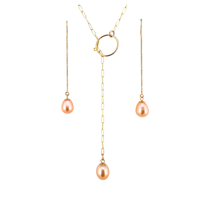 14/20 Gold Filled Pearl Lariat Necklace