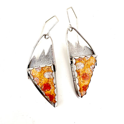Fossil Coral Angel Wing Earrings #2