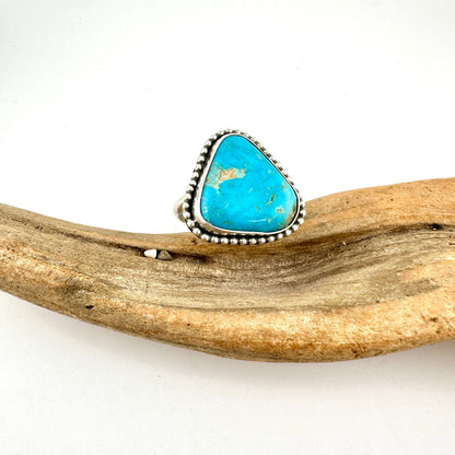 Large Triangle Turquoise Ring Size 10.75