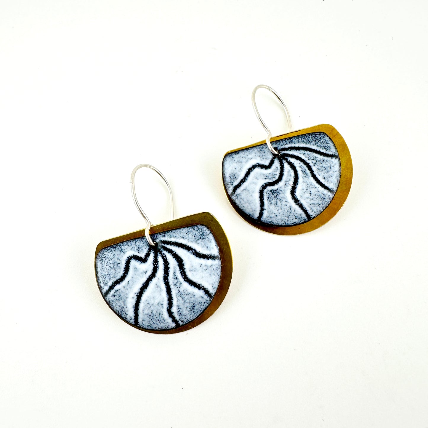 Rays of Light Enameled Earrings