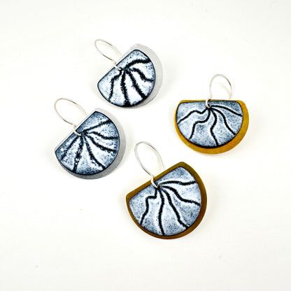Rays of Light Enameled Earrings