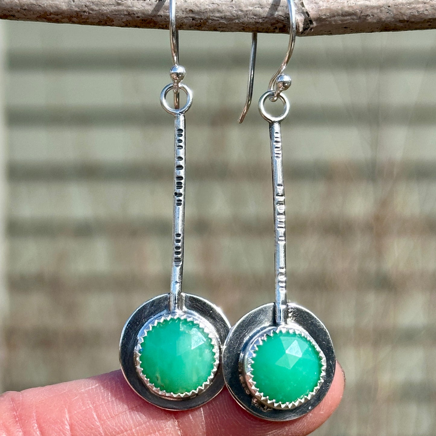 Chrysoprase Pendulum Earrings