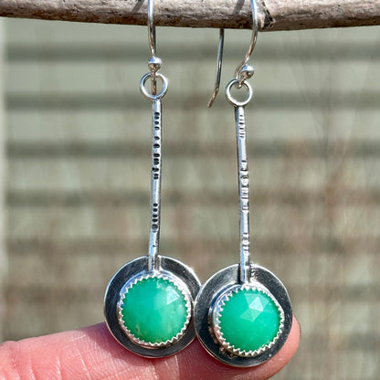 Chrysoprase Pendulum Earrings