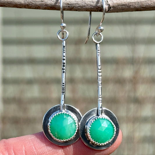 Chrysoprase Pendulum Earrings