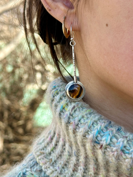 Montana Agate Pendulum Earrings