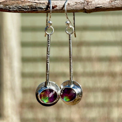 Rosecut Aurora Opal Pendulum Earrings