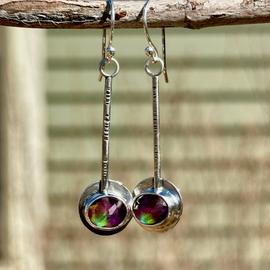 Rosecut Aurora Opal Pendulum Earrings