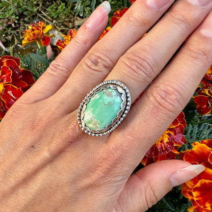 Variscite Oval Ring Size 9