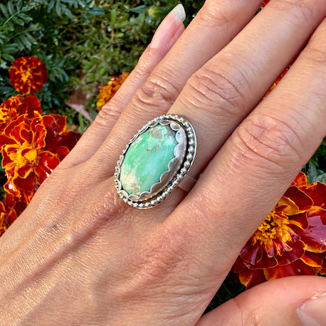 Variscite Oval Ring Size 9