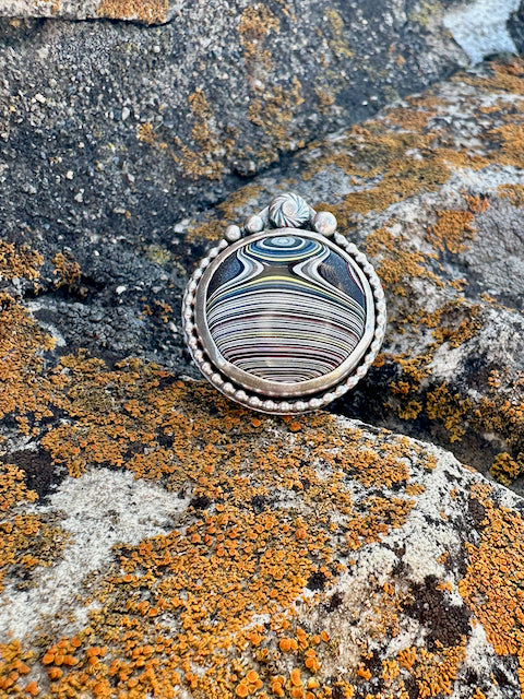 Round Surfite Beaded Ring Size 10