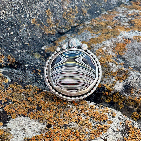 Round Surfite Beaded Ring Size 10