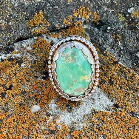 Variscite Oval Ring Size 9