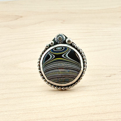 Round Surfite Beaded Ring Size 10
