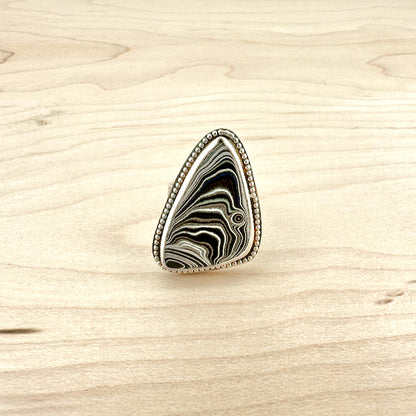 Triangle Surfite Beaded Ring Size 8