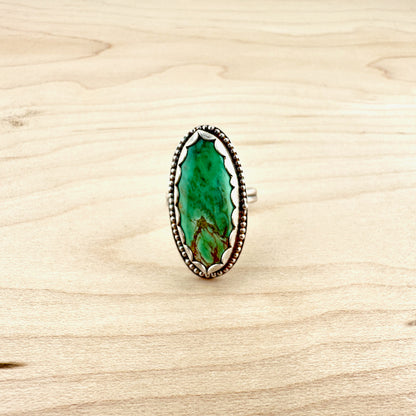 Variscite Long Oval Ring Size 7.25