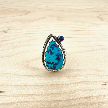 Azurite Chrysocolla Ring Size 8.25