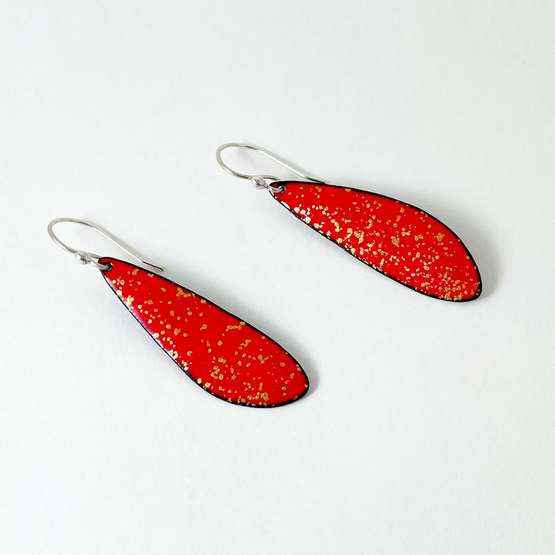 Imperial Petal Enameled Earrings