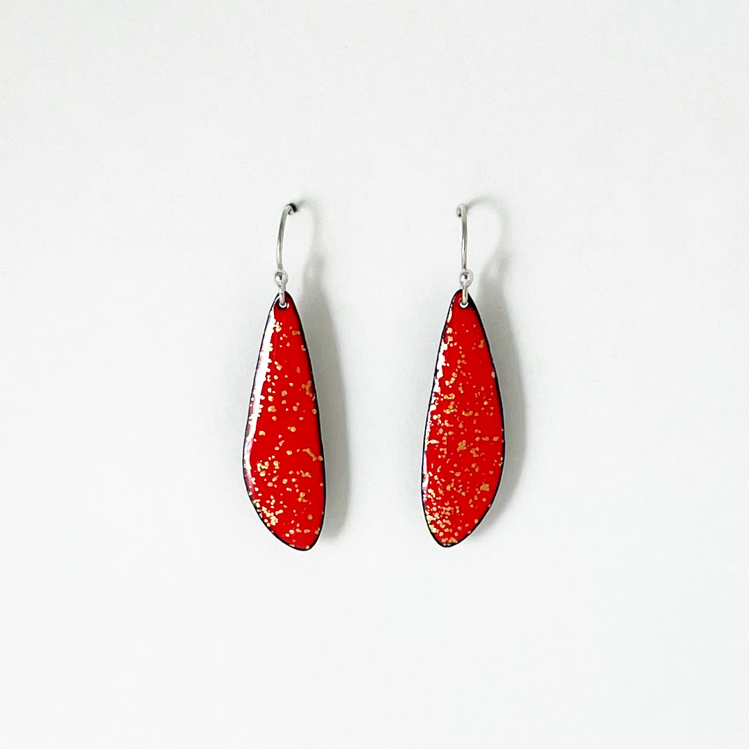 Imperial Petal Enameled Earrings