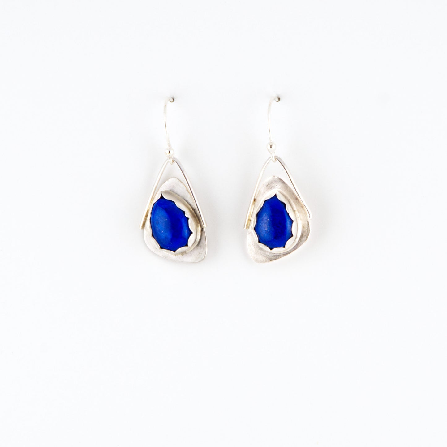 Lapis Teardrop Wing Earrings