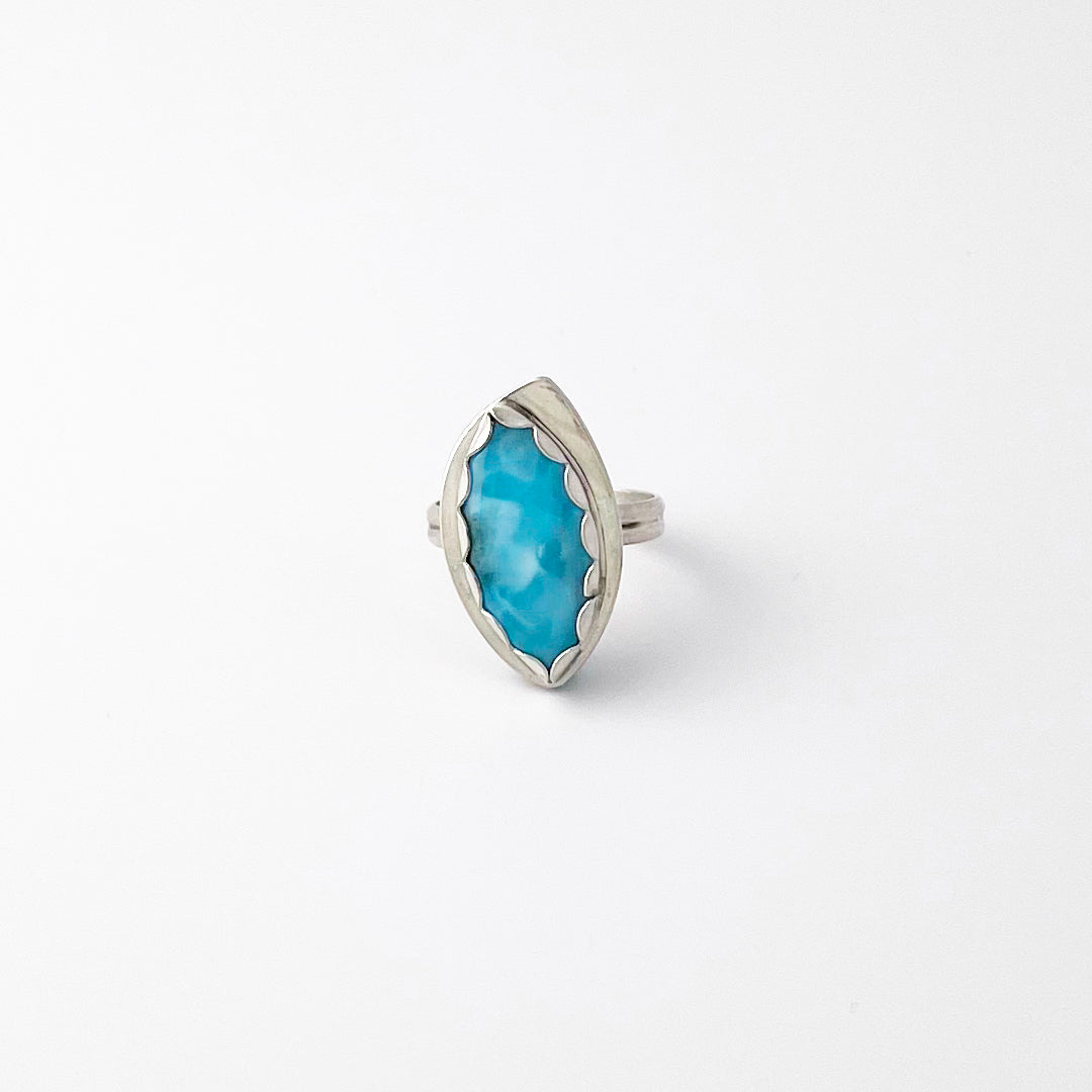 Larimar Diamond Shape Ring