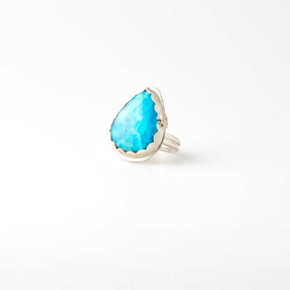 Teardrop Larimar Ring Size 7.5