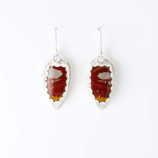 Mookaite Jasper Shield Earrings