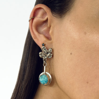 Ocean Bloom Larimar Pendant & Earrings