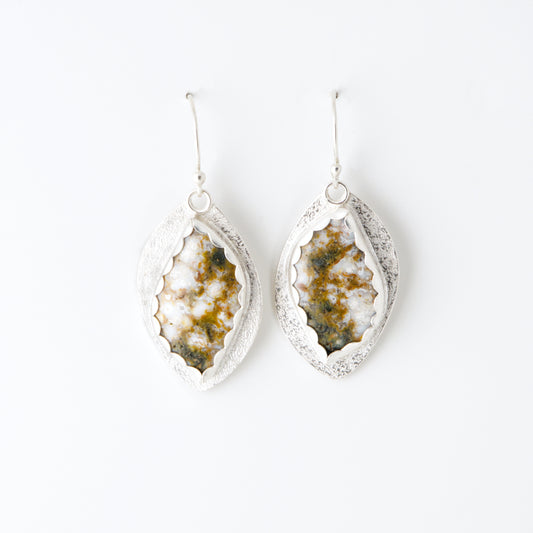 Ocean Jasper Butterfly Wing Earrings