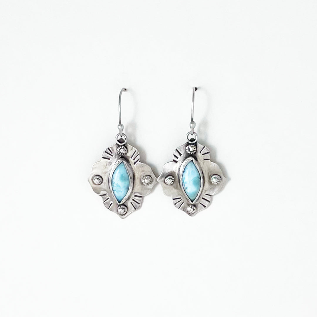 Ocean Moon Larimar Earrings